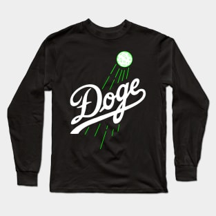 Doge To The Moon Logo Long Sleeve T-Shirt